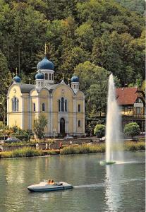 BG10181 bad ems a d lahn russischekirche boat  germany