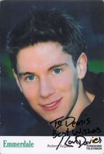 Karl Davies Robert Sugden Emmerdale Hand Signed Cast Photo