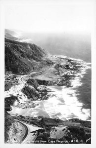 South from Cape Perpetua Real Photo - Yachats, Oregon OR