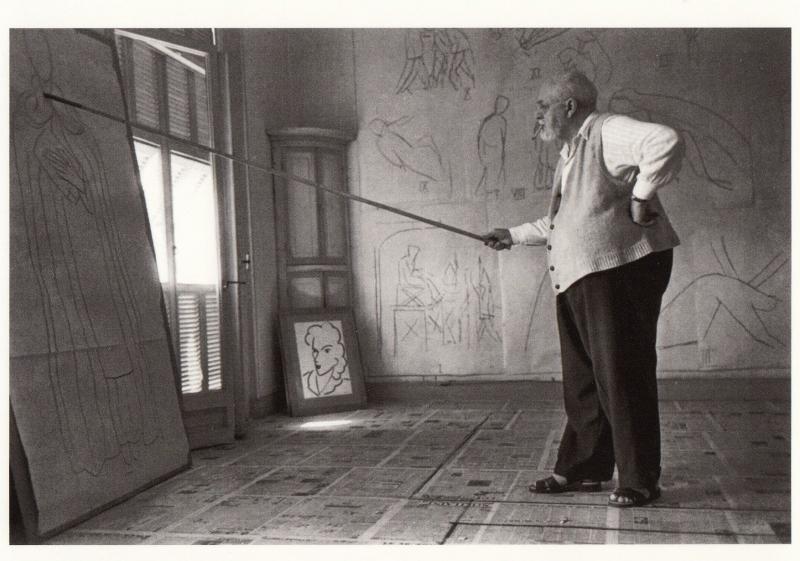 z80 Henri Matisse Painter Smoking Walking Art Stick  In His Studio Postcard