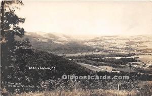 View from Big Bend State Road, Real Photo Mount Lebanon, NY, USA Unused 