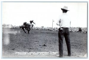 Greetings From Mobridge South Dakota SD Where The West Begin RPPC Photo Postcard