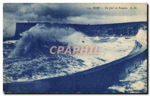 Old Postcard Mers A Day Storm