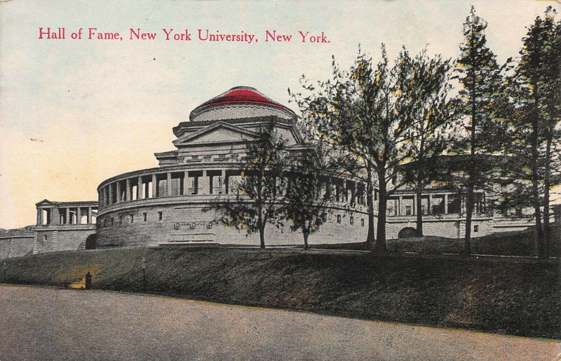 Hall of Fame, New York University, Bronx, N.Y.,  Early Postcard, Unused 