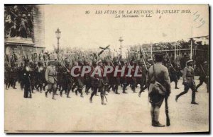 Old Postcard Militaria The celebrations of Victory Moroccans July 14, 1919
