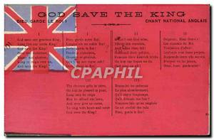 Old Postcard God Save the King National English Song