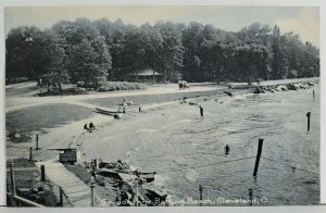 Cleveland Ohio Gordon Park Bathing Beach c1900's Postcard O11