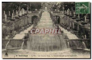 Postcard Old Saint Cloud Park Fountains La Grande Cascade upper part