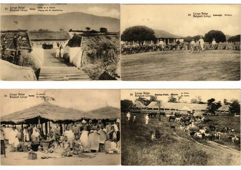 BELGIAN CONGO AFRICA 68 CPA AFRIQUE Vintage Postcards All DIFFERENT, with BETTER