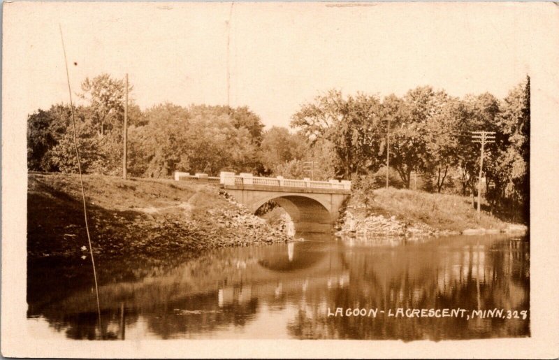 Real Photo Postcard Lagoon in La Crescent, Minnesota~3444