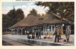 Sacandaga New York Train Station Vintage Postcard AA27900