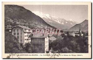 Old Postcard St Gervais les Bains La Vallee de Montjoie and the Dome Miage
