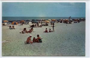 Beach Scene Ocean City Maryland postcard