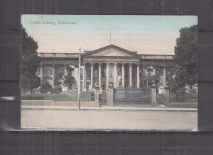 VICTORIA, MELBOURNE, PUBLIC LIBRARY, 1908 ppc., 1d. to Broken Hill.