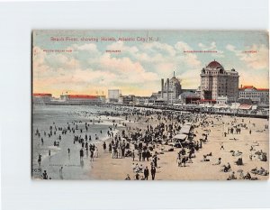 Postcard Beach Front Showing Hotels, Atlantic City, New Jersey, USA