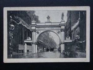 Birmingham KING EDWARD Vll Royal Visit GAS DEPARTMENT ARCH 1909 Postcard