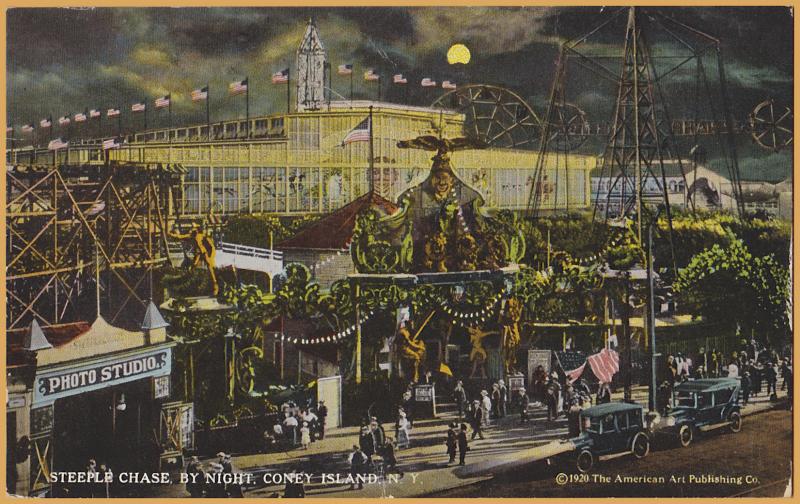 Coney Island, N.Y., Steeple Chase by Night, c1920 American Art Publishing