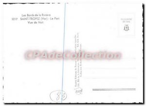 Postcard Moderne St Tropez Var Port Night view