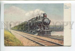 432600 American Expresse TRAIN Overland Limited Vintage Tuck postcard