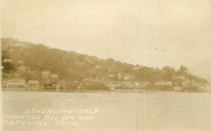 California Marin Sausalito Bay Gray Line RPPC Photo Postcard 21-14322