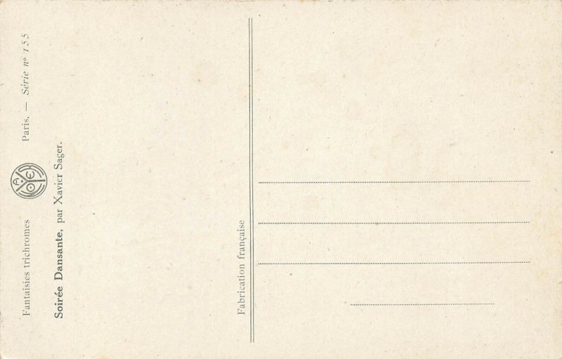 Artist Xavier Sage Doing The Tango Double Boston Postcard