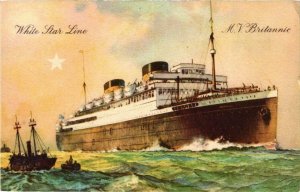 CPA AK M.V. BRITANNIC White Star Line SHIPS (704179)