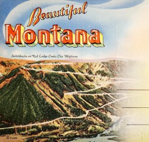 Beautiful Montana Fold Out Litho Folio Lot Of 9 Unposted Topographic PCBG5G