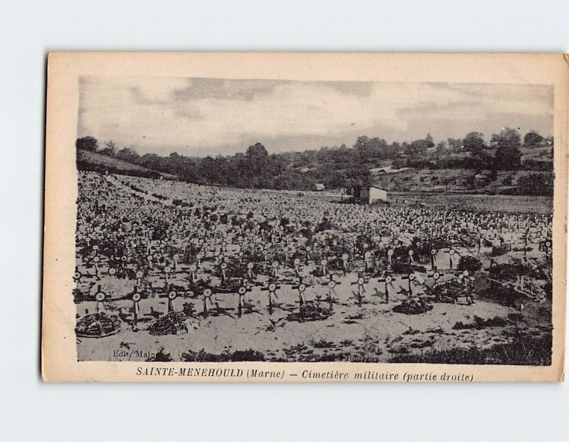 Postcard Cimetière militaire (partie droite) Sainte Menehould France