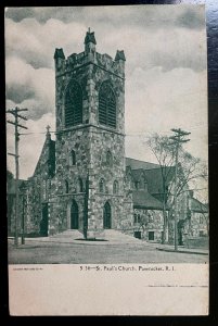 Vintage Postcard 1901-1907 St. Paul's (Episcopal) Church, Pawtucket, RI