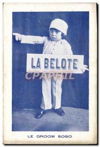 Old Postcard Cards Belote The groom Soso Child