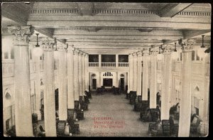 Vintage Postcard 1907 The Homestead Hotel, Lobby, Hot Springs, Virginia VA