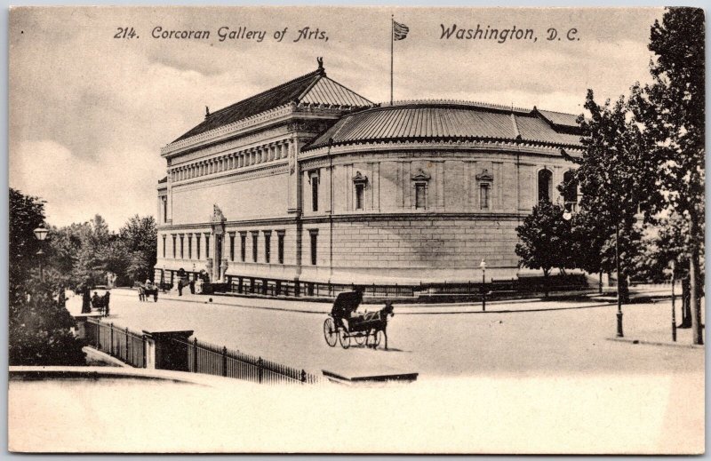 Corcoran Gallery Of Arts Washington D.C. Antique Building Street View Postcard