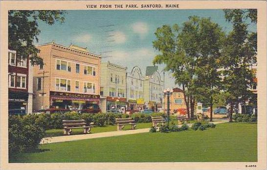 Maine Sanford View From The Park 1941