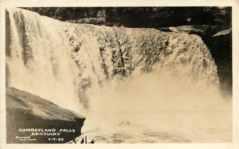 Cline RPPC Postcard 1-Y-20, Cumberland Falls KY unposted c1940