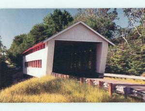 Unused Pre-1980 COVERED BRIDGE Jefferson Ohio OH t7749