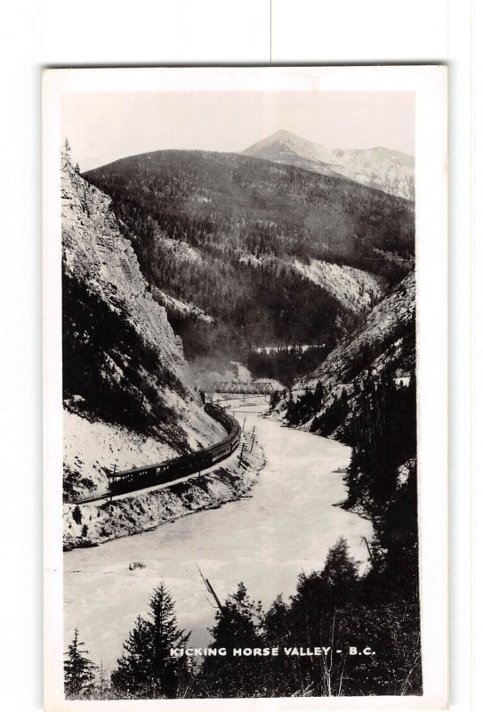 Kicking Horse Valley British Columbia Canada Vintage RPPC Real Photo