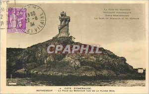 Postcard Old Rotheneuf Emerald Coast The Tower of Happiness for the Full Sea