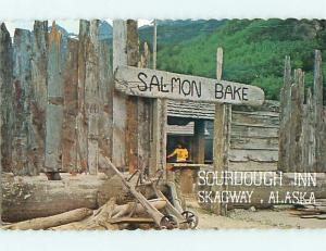 Unused Pre-1980 SOURDOUGH INN SALMON BAKE RESTAURANT Skagway Alaska AK v7144