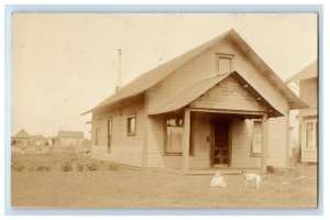 1912 House Dog Ewan Tacoma Washington WA RPPC Photo Postcard