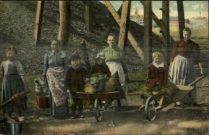 Penna? Coal Mining Women Children Child Labor c1910 Postcard