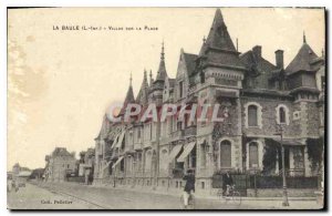 Old Postcard La Baule on the Beach Villas