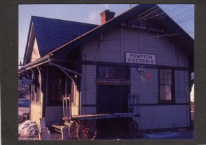 NJ Erie Railroad Train Station Depot Pompton & Riverdale New Jersey Postcard