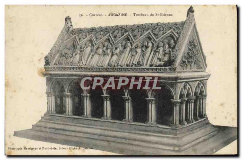 Old Postcard Aubazine Tomb of St Etienne