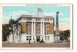 Glen Falls New York NY Postcard 1915-1930 Glen Falls Insurance Building