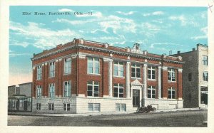 Postcard Oklahoma Bartlesville Elks Home Fraternal 1920s Kropp 23-9279