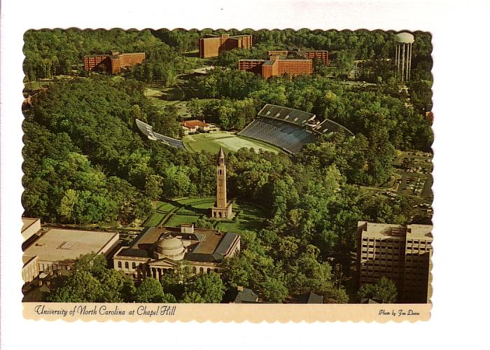 University of North Carolina, Library, Bell Tower, Kenan Stadium, Photo Jim D...