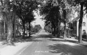 Zoar Village Ohio 1950s RPPC Real Photo Postcard Main Street Scene