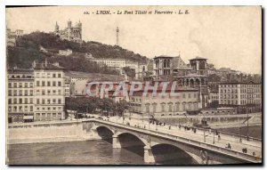 Postcard Old Bridge Tilsit Lyon and Fourviere