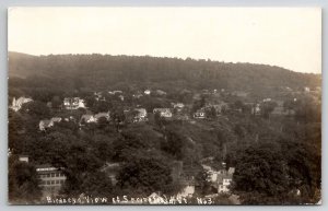 Springfield VT Birdseye View of Town RPPC Vermont Postcard Y30