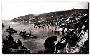 Old Postcard Villefranche Sur Mer La Rade Boat